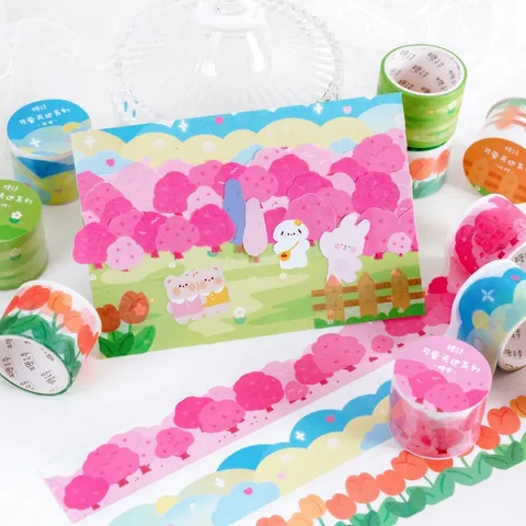 Cute Boundless Series Washi Tape For DIY Landscape Scrapbooking Decorative Washi Paper Masking Tape For Journaling Stationery
