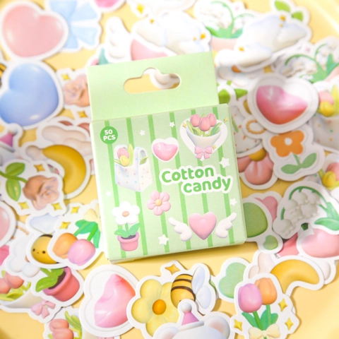 Marshmallow Series Stickers Coated Paper Adhesive Cartoon Cute Journal Decoration Scrapbooking DIY Stationery Material Gift