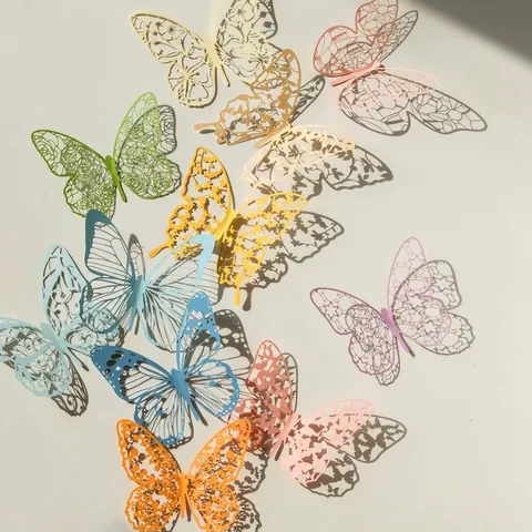 Vintage Hohl Spitze Schmetterling Scrapbooking Material Papier Ästhetische Lasergeschnittene Deko Papier Für Journaling DIY Handwerk Kartenherstellung