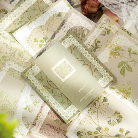 Βίντατζ Βοτανικό Λουλουδάτο Χαρτί Υλικού Scrapbooking Ρετρό Λογοτεχνικό Χαρτί Διακόσμησης Ημερολογίου Χειροτεχνίας Χωρίς Αυτοκόλλητο