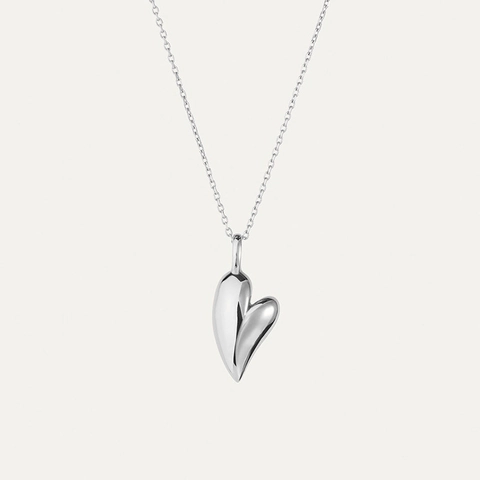 925 Sterlingsilber Herz Anhänger Halskette Für Damen 18K Vergoldet Minimalistische Zierliche Schlüsselbeinkette Schmuck Geschenk