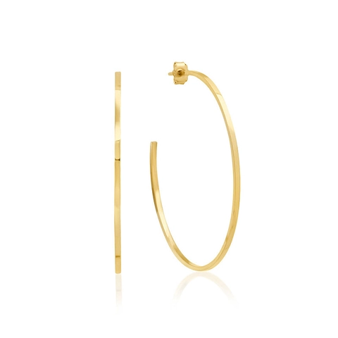 Minimalistische 925 Sterlingsilber Große Creolen Für Damen 18K Vergoldet Einfache Geometrische Runde Kreis High End Schmuck Geschenk