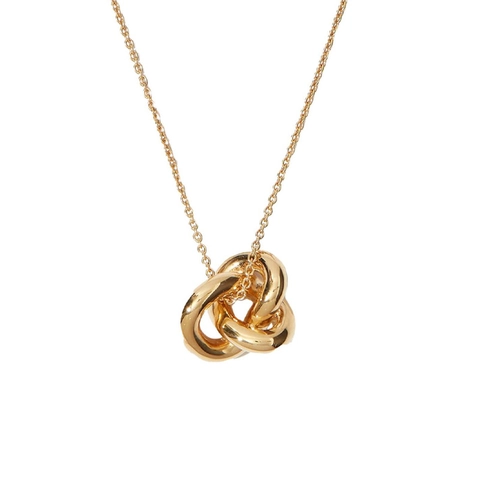 Collar de Plata de Ley S925 Con Triple Anillo Entrelazado Collar Con Colgante Geométrico Minimalista Joyería Elegante para Mujer