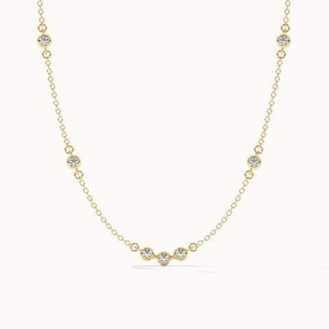 Collar Minimalista De Plata De Ley 925 Para Mujer Colgante De Strass Redondo Engastado Cadena Ajustable Joyería Elegante Regalo