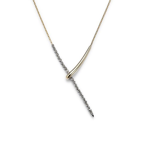 925 Sterling Silver Y-Shaped Asymmetric Pendant Necklace Rhinestone Geometric Bar Dainty Choker Necklace Jewelry For Women