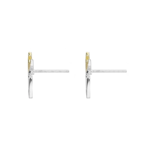 S925 Sterlingsilber Elch Ohrstecker Zweifarbig Gold Silber Hirsch Geweih Einfache Tier Ohrstecker Damen Schmuck Weihnachten