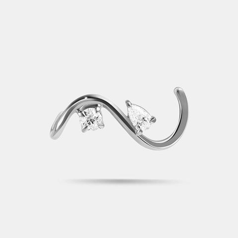 S925 Sterlingsilber S-Förmig Strass Ohrstecker Minimalistisch Elegant Mode Ins Stil Schmuck Geschenk Für Damen