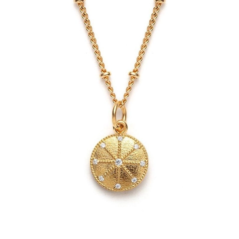 S925 Sterling Zilveren Sterrenstraal Zon Munt Hanger Ketting Voor Dames Met Zirkonia Goud Witgoud Verguld Vintage Luxe Sieraden