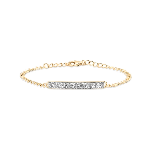 Pulsera Rectangular de Plata de Ley 925 con Pavé de Diamantes de Imitación para Mujer Cadena Ajustable Minimalista Joyería Geométrica Regalo