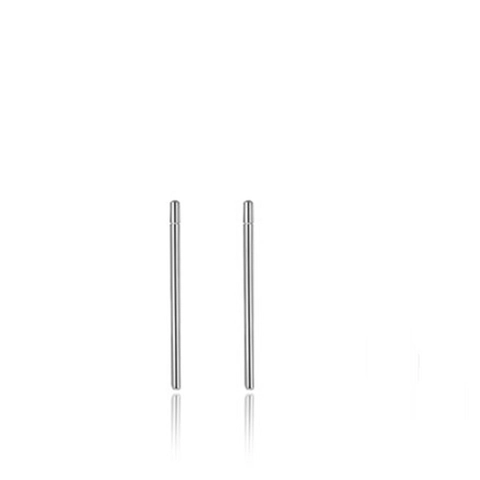 999 Pure Silver Stud Earrings Minimalist Tiny Bar Ear Sticks For Men Women Hypoallergenic Ear Maintenance Jewelry Gift