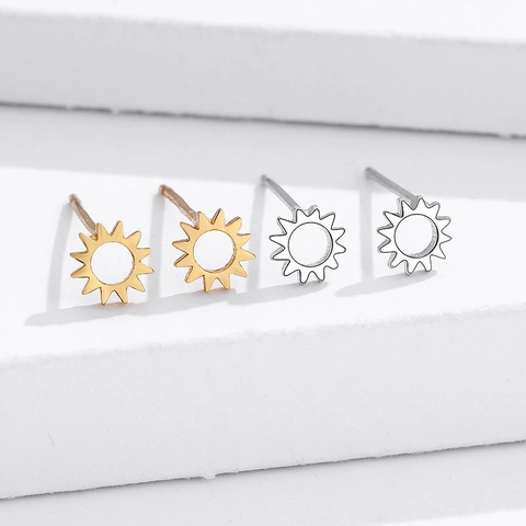 925 Sterlingsilber Sonnenblume Ohrstecker Zirkonia Minimalistische Sunburst Blume Ohrringe Schmuck Für Damen Zierliches Geschenk