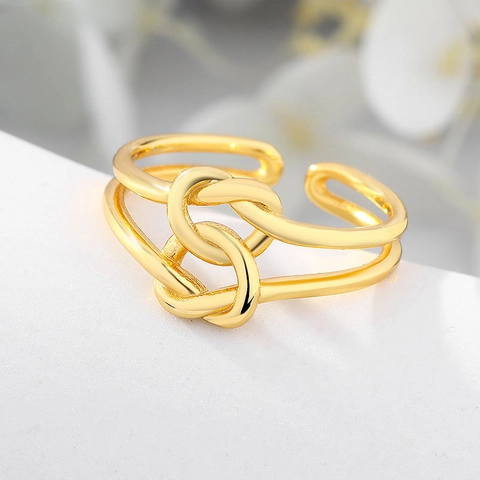 S925 Sterling Silver Double Layer Bow Knot Open Ring For Women Minimalist Adjustable Line Finger Ring Fashion Jewelry Gift
