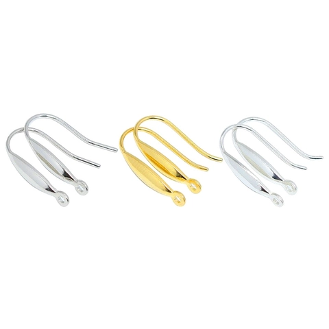 925 Sterling Silver Earring Hooks DIY Jewelry Findings Polished U-Shape Earring Wire For Jewelry Making Earrings Accessory