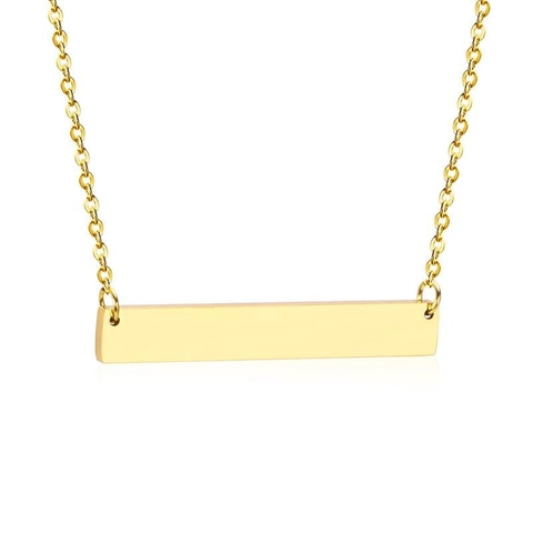 Minimalistische 925 Sterlingsilber Rechteckige Bar Anhänger Halskette Geometrischer Polierter Schmuck Geschenk Für Damen