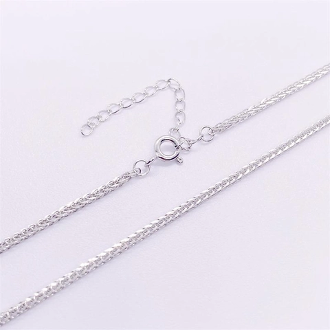 925 Sterling Silver Chopin Chain Necklace Minimalist Electroplated Wheat Link Chain Necklaces For Men Women Hip Hop Jewelry