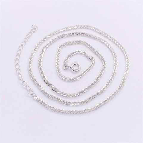 925 Sterling Silver Chopin Chain Necklace Minimalist Electroplated Wheat Link Chain Necklaces For Men Women Hip Hop Jewelry