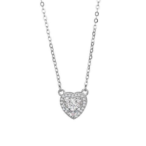 S925 Sterlingsilber Herz Halskette Für Damen Luxus Zirkonia Eingelegt Funkelnde Schlüsselbeinkette Minimalistischer Modeschmuck Geschenk