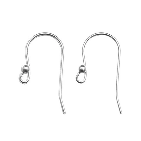 925 Sterling Silver DIY Earring Hooks Beaded U Shape Ear Wire Findings For Jewelry Making Minimalist Handmade Earring Parts Women Jewelry