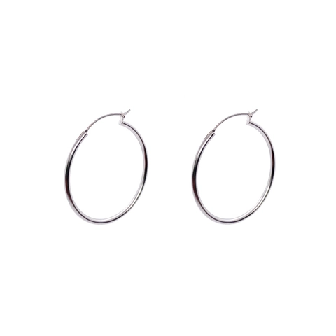 925 Sterlingsilber Creolen Für Damen Herren Elegant Hochglanzpoliert Rund Geometrisch Ohrschmuck Mode Unisex Geschenk