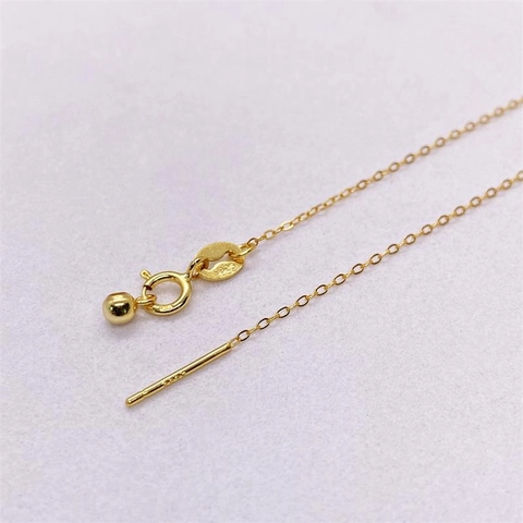 Collana Regolabile in Argento Sterling 925 per Donna Collana a Maglie con Catenina ad Ago Universale Galvanizzata in Oro Argento per Infilare Perline DIY Gioielli Minimalisti