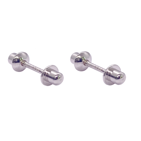 925 Sterlingsilber Schraubverschluss Ohrstecker Minimalistisch Poliert Bullet Head Rund Sicherheit Studs Für Damen Herren Unisex Schmuck