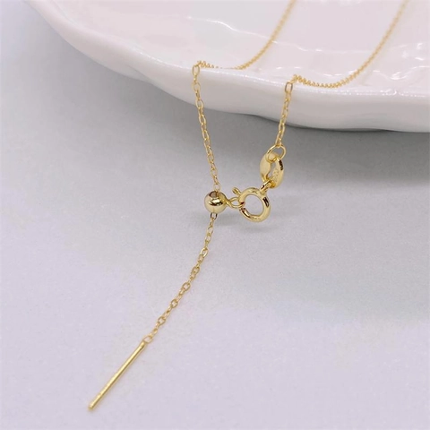 925 Sterling Zilver Verstelbare Naald Ketting Voor Vrouwen Minimalistische Elegante Schakelketting Naald Ketting DIY Kraal Sieraden