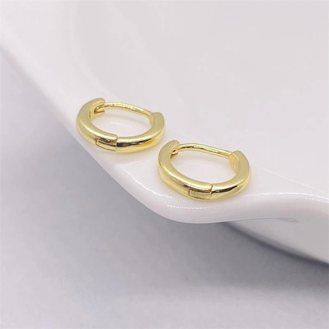 Minimalist S925 Sterling Silver Mini Hoop Earrings Gold Plated Round Huggie Earrings Fashion Small Circle Jewelry For Women
