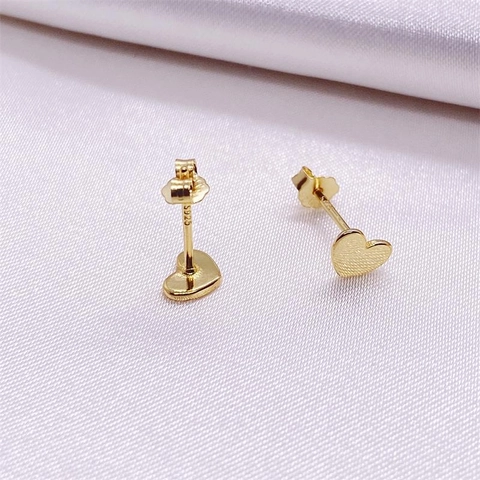 S925 Sterling Silber Herz Ohrstecker Für Damen Minimalistische Winzige Polierte Vergoldete Versilberte Herz Piercing Täglicher Schmuck