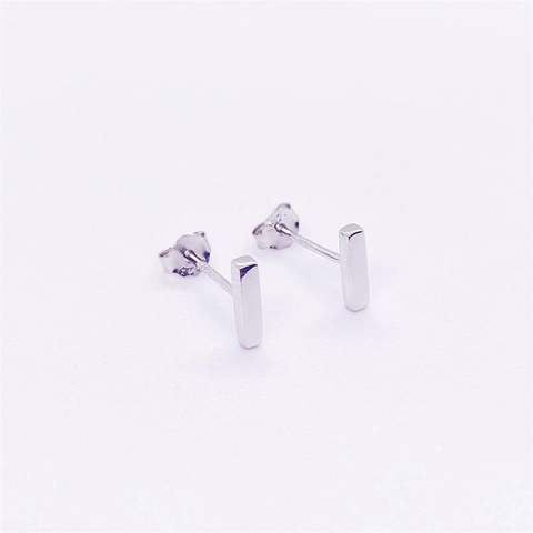 Minimalistische 925 Sterlingsilber Stab Ohrstecker Unisex Polierte Geometrische Stick Ohrringe Einfacher Modeschmuck Ohrring