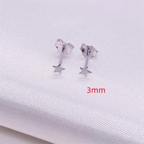 Orecchini a Bottone a Stella in Argento Sterling 925 per Donna Ragazze Minimalisti Carini Orecchini a Stella a Cinque Punte Gioielli