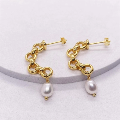 S925 Sterlingsilber Barock Süßwasserperle Kette Ohrringe Für Damen Mode Schmuck Hypoallergenes Geschenk
