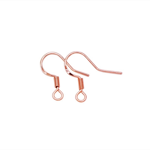 925 Sterling Silver Earring Hooks DIY Jewelry Findings For Earring Making Hand-made Components Gold Rose Gold Silver Ear Wire