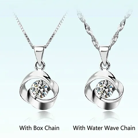 Collar con Colgante de Rosa Giratoria de Plata de Ley 925 Joyería de Flores con Incrustaciones de Strass para Mujer Regalo de San Valentín