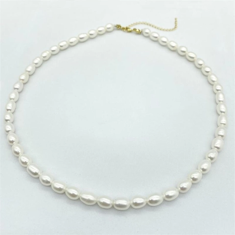 925 Sterling Silver Natural Freshwater Pearl Necklace Elegant Baroque Pearl Choker For Women Adjustable Jewelry Gift
