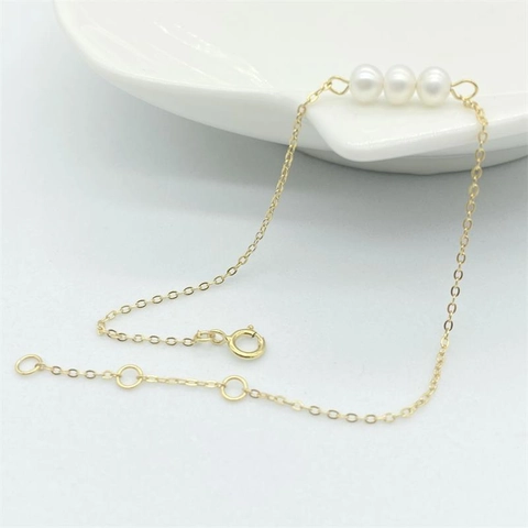 Pulsera de Plata de Ley 925 con Perla de Agua Dulce para Mujer Chapado en Oro Minimalista Estilo Coreano Elegante Joyería