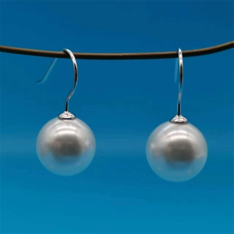 925 Sterling Silver Pearl Hook Earrings For Women Elegant Artificial Pearl Drop Earrings Simple Geometric Fashion Jewelry Accessory