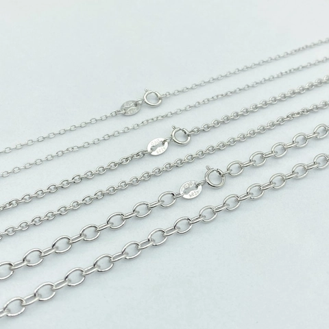 S925 Sterling Silver O-Chain Necklace For Women Men Minimalist Round Cable Chain Clavicle Chain Versatile Fashion Jewelry