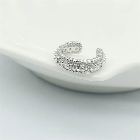 925 Sterlingsilber Ohrklemmen Koreanischer Stil Strass Geometrische Ohrclips Für Damen Ohne Piercing Luxusschmuck Geschenk