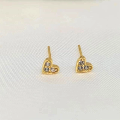 S925 Sterling Zilver Mini Hart Oorknopjes Verguld Zirconia Liefde Hart Studs Eenvoudige Mode Vrouwen Studenten Sieraden Cadeau
