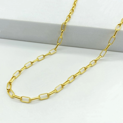 Bracelet Trombone en Argent Sterling 925 pour Femmes Plaqué Or Réglable Bracelet à Maillons Minimaliste Bijoux de Mode