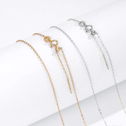 925 Sterling Zilveren Verstelbare Halsketting Schakelketting Voor Dames Goud Zilver Naald Pin Ketting Sieraden Cadeau