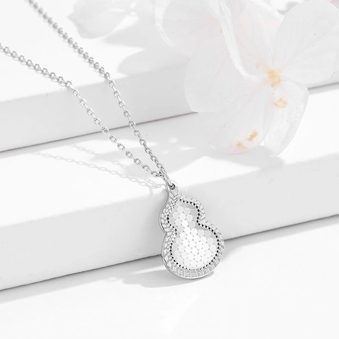 Collar Con Colgante de Calabaza de Plata de Ley 925 para Mujer Diseño de Panal Brillante Joyería de Regalo Cadena de Clavícula