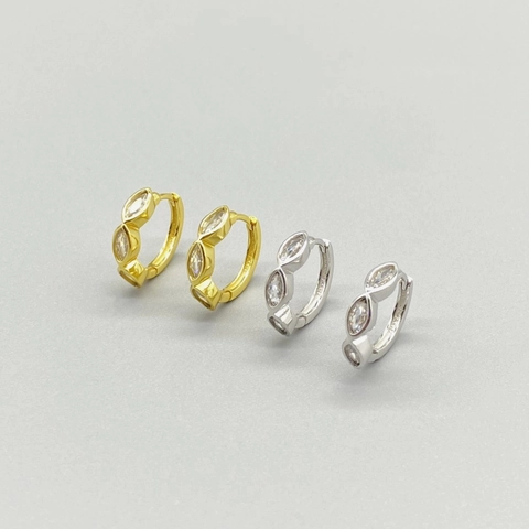 925 Sterlingsilber Marquise Strass Creolen Für Damen Nische Personalisierte Minimalistische Geometrische Huggie Schmuck Geschenk