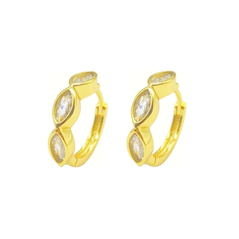 925 Sterlingsilber Marquise Strass Creolen Für Damen Nische Personalisierte Minimalistische Geometrische Huggie Schmuck Geschenk