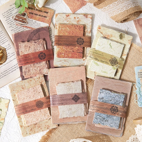 Miss Time Vintage Scrapbooking Material Papier Set Spezial Geprägt Dekoratives Journaling DIY Schreibwaren Bedarf