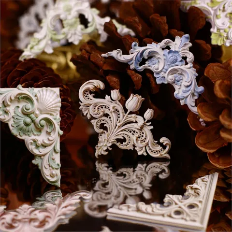 Adesivi in Carta Decorativa in Stile Barocco Europeo Serie Retro Relief per Journaling Scrapbooking Fai Da Te Artigianato Adesivo a Rilievo Floreale Multicolore