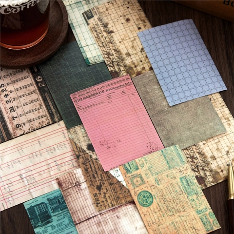 48 Blätter Vintage Alte Rechnung Scrapbooking Aufkleber Washi Papier Retro Quittungen Material Papier Für Junk Journal DIY Deko