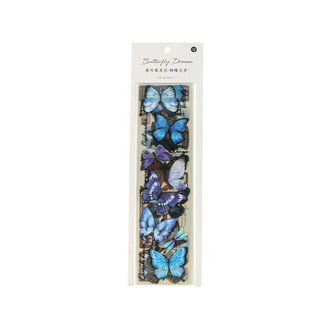 Autocollants PET Floraux Papillons Botaniques Vintage Rétro Journal Déco Pack de Stickers Fournitures de Papeterie Scrapbooking