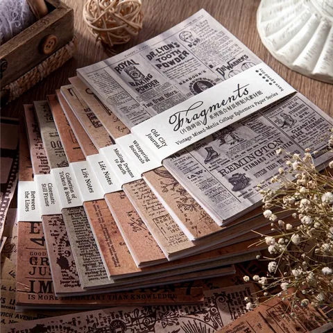 Papel de Material de Scrapbooking Vintage Mezcla de Papel Ligero y Vitela para DIY Diario Decorativo Temas Florales y Mariposas