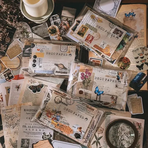 Collezione Materiale Scrapbooking Vintage Arte Retro Motivo Botanico Carta Deco Per Diario Fai Da Te Scrapbook Artigianato Album Decor